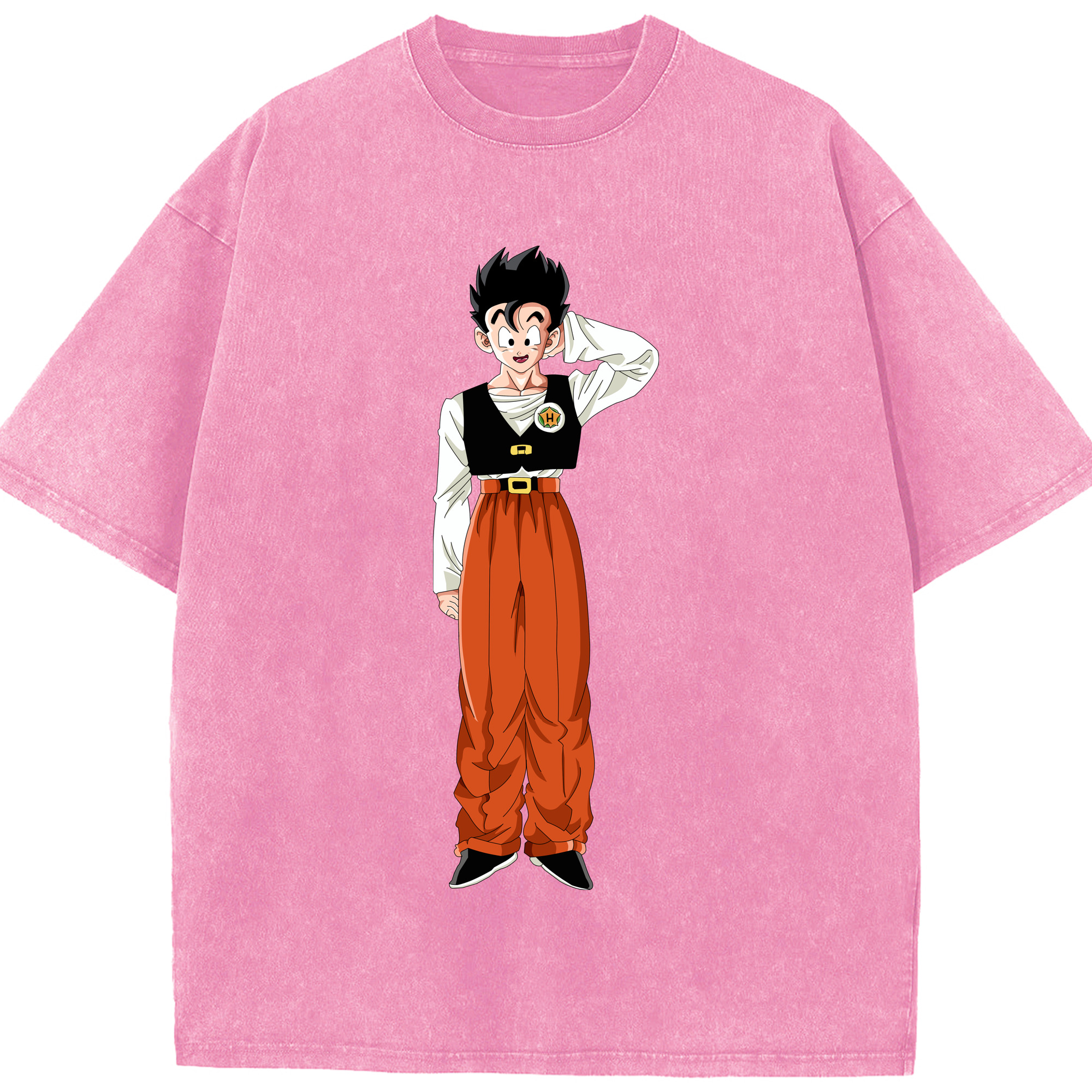 （画像用） ドラゴンボール 孫 悟飯（そんごはん）DRAGON BALL Son Gohan 綿100% ヴィンテージ風 半袖Tシャツ（フロントプリント）